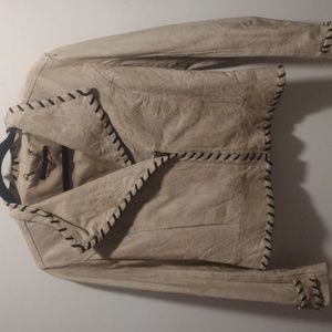 Tan William Rast leather jacket size S